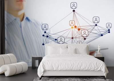 Social network structure as concept Wall mural