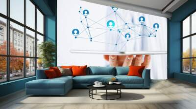 Social network structure as concept Wall mural