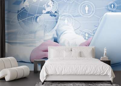 Symbol of social network Wall mural