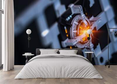 Technological industrial abstract background Wall mural