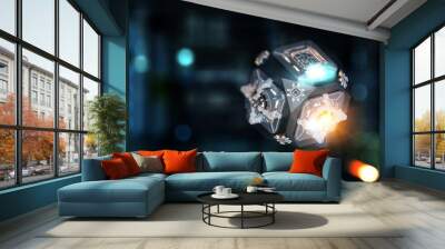 Technology and innovation concept . Mixed media Wall mural