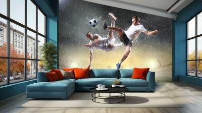 two football player Wall mural