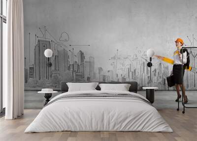 Woman architect Wall mural