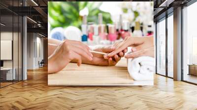 Woman at beauty salon Wall mural