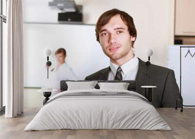 young business man in office Wall mural