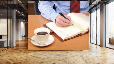 young business man working in an office Wall mural