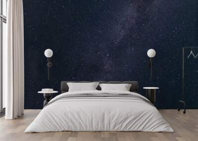 Panorama of the night sky. Milky Way. Falling stars. Background texture. Vertical photo Wall mural