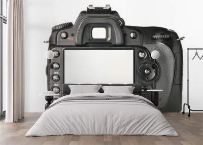 back of a modern DSLR camera, screen is cut with clipping path Wall mural