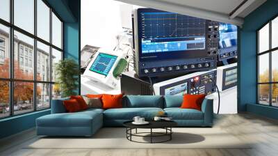 High-resolution digital oscilloscope and electronic devices Wall mural