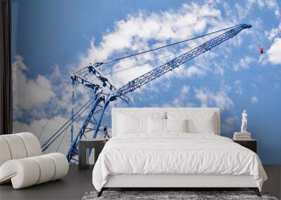 Modern mobile crawler crane Wall mural