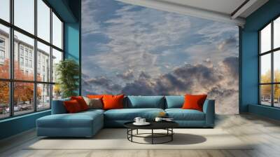 beautiful clouds in the sunset light Wall mural