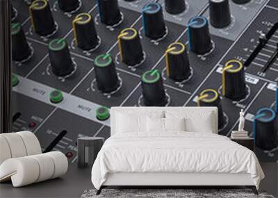 Sound engineer's console, music studio equipment Wall mural