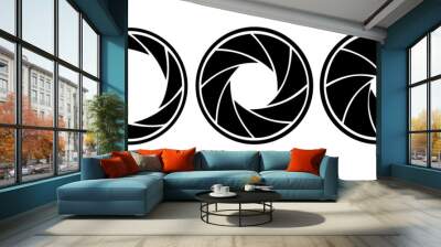 silhouette of the diaphragm on white background Wall mural