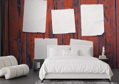 Blank torn scraps of paper Wall mural