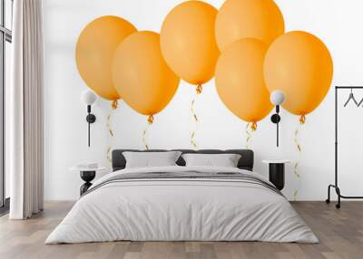 Orange air flying balloon Wall mural