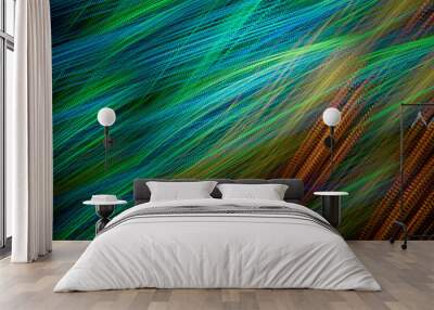 	
light painting photography, waves of vibrant color against a black background. Long exposure photo of vibrant fairy lights in abstract	
 Wall mural