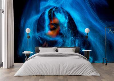 light painting portrait, new art direction, long exposure photo , light drawing at long exposure , abstract photo	
 Wall mural