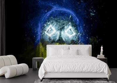 music album cover, abstract silhouette demon	 Wall mural