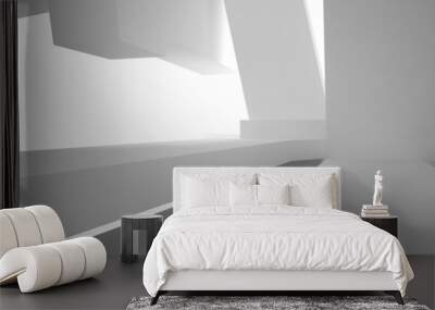 Abstract Architecture. abstract white building on a white backgr Wall mural