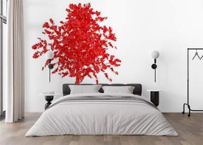 abstract red tree Wall mural