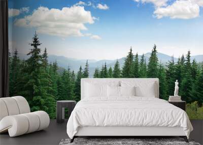 Beautiful pine trees Wall mural