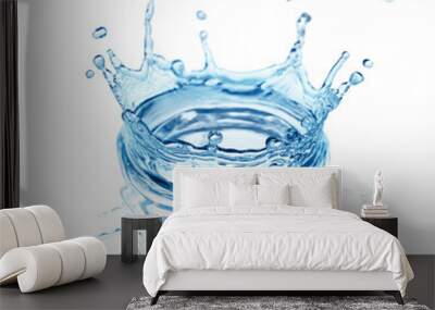 splash water isolated on white background Wall mural