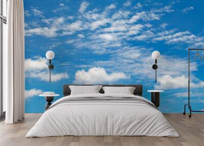 white cloud on blue sky Wall mural