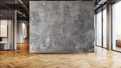 Gray metal background in grunge style Wall mural