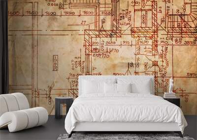   architectural drawing Wall mural