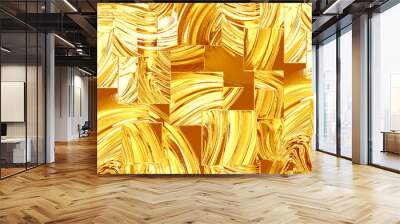  gold glass squares Wall mural