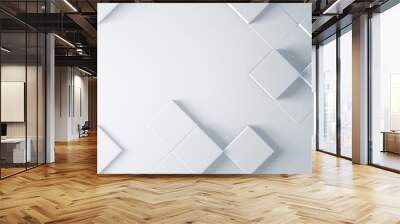 3d rhombus illustration render. Clean and modern abstract background for business template. Minimal style corporate blank. Geometric design concept. Wall mural