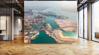 Aerial view of Abu Dhabi Wall mural