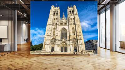 Cathedral  in Brussels Wall mural