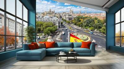 cibeles fountain at plaza de cibeles in madrid Wall mural