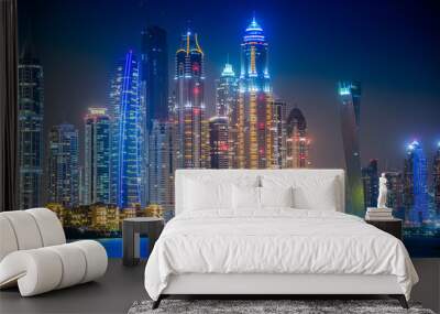 Dubai Marina cityscape, UAE Wall mural