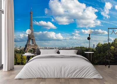 eiffel tower in paris, france Wall mural