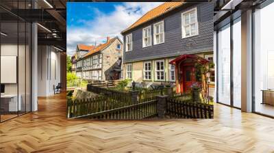 Historical street in Goslar, Germany Wall mural