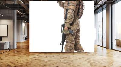 Modern soldier with rifle Wall mural