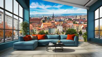 Panoramic view of Erfurt Wall mural