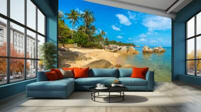 Rocky tropical beach Wall mural