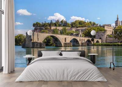 Saint Benezet bridge in Avignon Wall mural