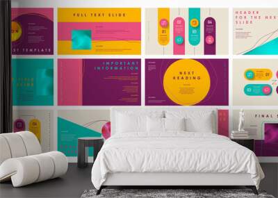 Presentation template design Wall mural