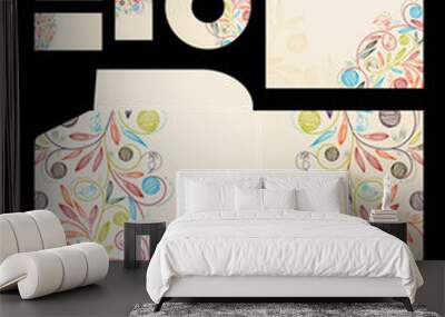 stationery set Wall mural