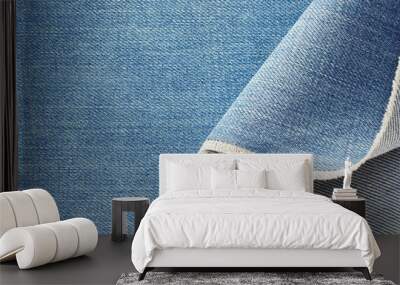 blue jeans denim fabric Wall mural