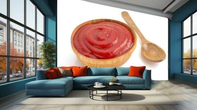 tomato sauce isolated on white Wall mural