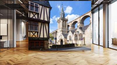 beautiful streets  in the Morlaix Wall mural