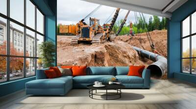 pipeline construction Wall mural