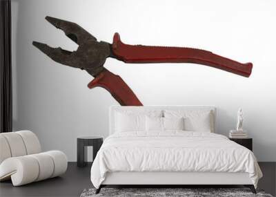 a pair of pliers on a transparent background Wall mural