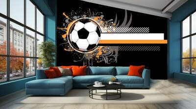 grunge soccer design Wall mural