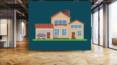 Stylish house vector illustration Wall mural